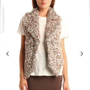 Cut 25 Rabbit Fur Vest in Cheetah size xs